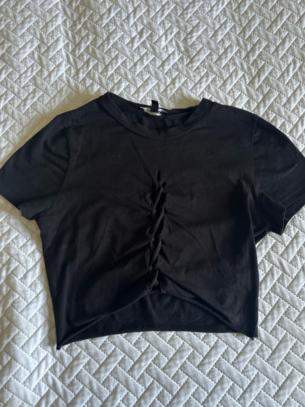 Cropped cut out going out top